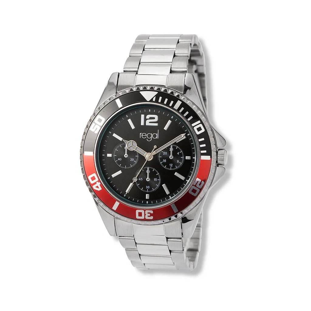 Regal herrklocka svart/silver, metallband - R88013-832