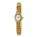 Ivy n Rox damklocka vit/guld, metallband - I25016-132