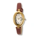 Regal damklocka vit/guld, brunt band - R11038-126