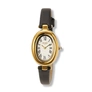 Regal damklocka vit/guld, svart band - R11038-127