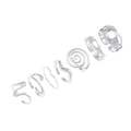Silverfärgade ringar 7-pack, varierande mönster - 17mm
