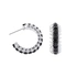 Silverfärgade örhängen Spike Noir svarta - 2,5 cm