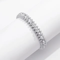 Silverfärgat armband Spike Noir, klara hjärtan - Elastiskt