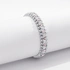 Silverfärgat armband Spike Noir, rosa hjärtan - Elastiskt