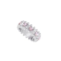 Silverfärgad ring Spike Noir, rosa hjärtan - 18 mm