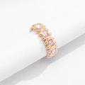 Guldfärgad ring Spike Noir, rosa hjärtan - 18 mm