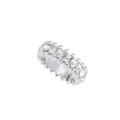 Silverfärgad ring Spike Noir, klara hjärtan - 17 mm