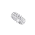 Silverfärgad ring Spike Noir, klara hjärtan - 17 mm