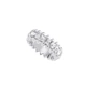 Silverfärgad ring Spike Noir, klara hjärtan - 17 mm