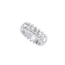 Silverfärgad ring Spike Noir, klara hjärtan - 19 mm