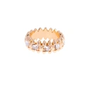 Guldfärgad ring Spike Noir, klara hjärtan - 19 mm