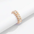 Guldfärgad ring Spike Noir, klara hjärtan - 19 mm