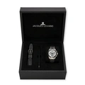 Jacques Lemans Liverpool - klockset herr, stål/vit, 41 mm