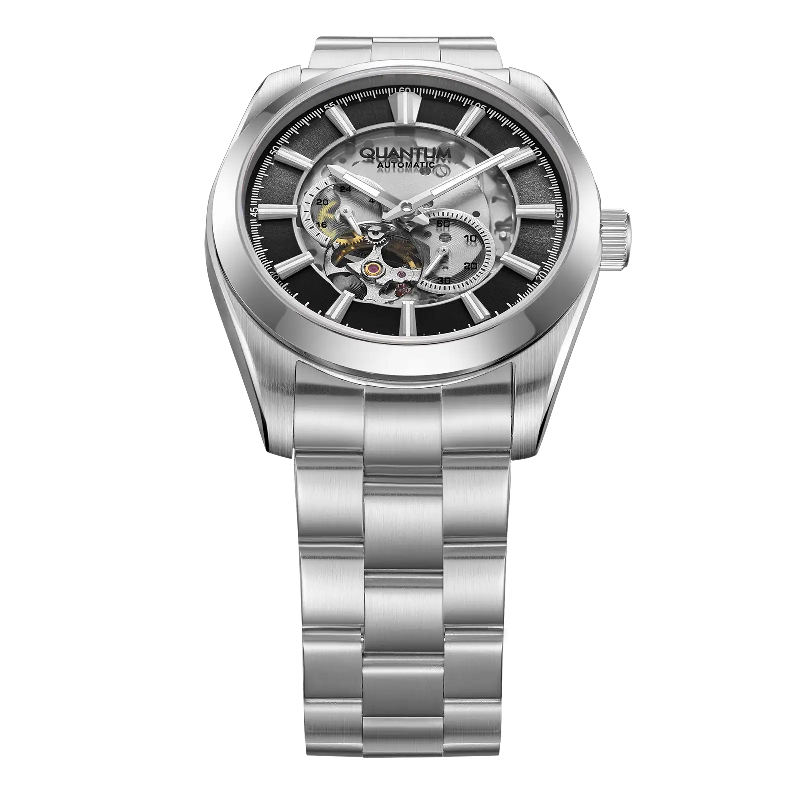 Quantum Automatic herr grå/stål, silikonband - QMG1132.350