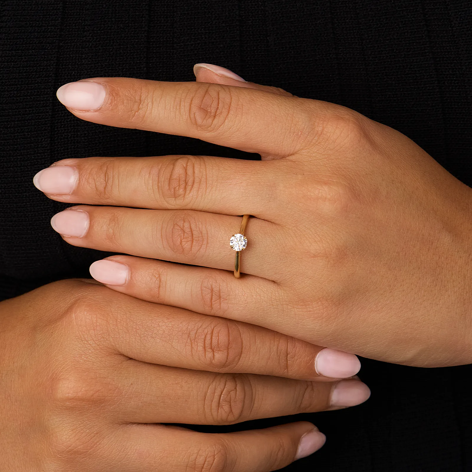 Ring 9K guld 0,5 ct labbodlad diamant - 17