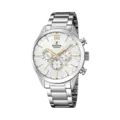 Festina Timeless Chrono herrklocka vit/stål, metallband - F20343/1