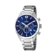 Festina Timeless Chrono herrklocka blå/stål, metallband - F20343/7