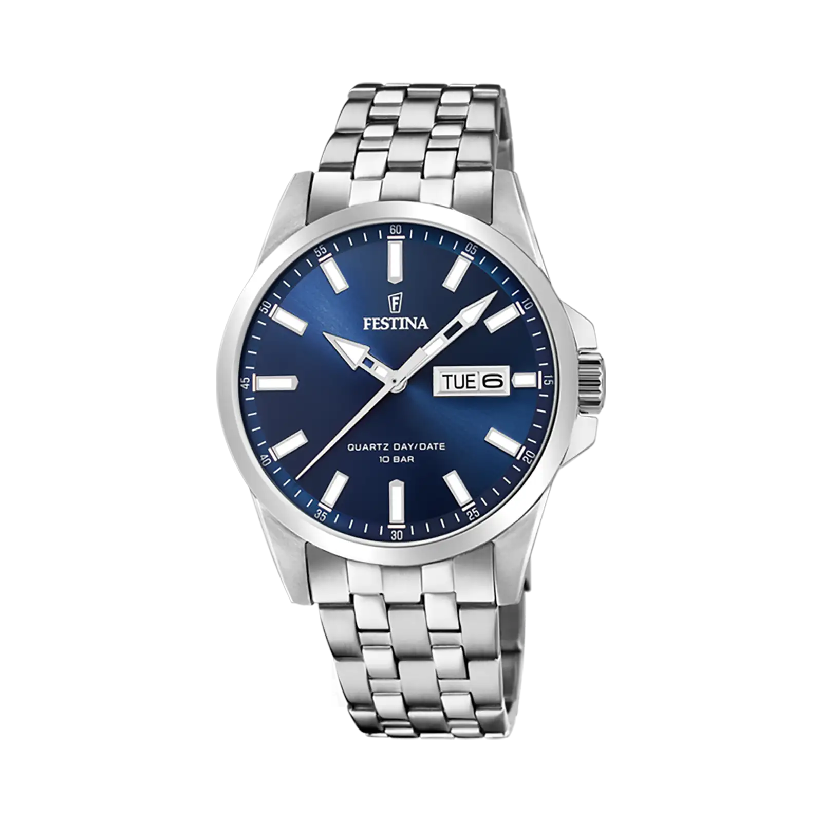 Festina Classic herrklocka blå/stål, metallband - F20357/3