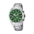 Festina Chrono Sport herrklocka grön/stål, metallband - F20463/3