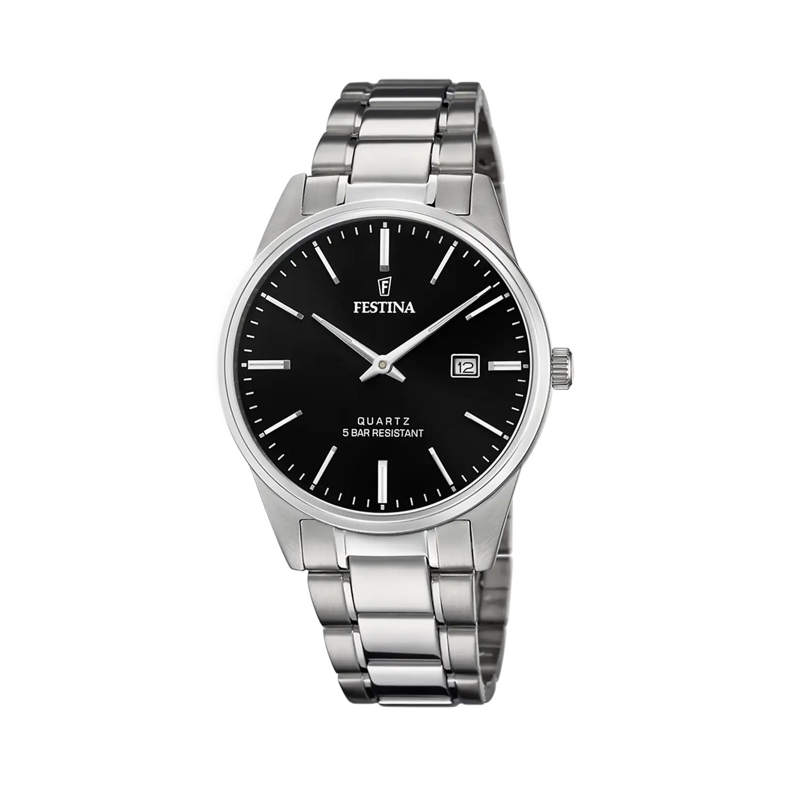 Festina Classic herrklocka svart/stål, metallband - F20511/4