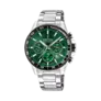 Festina Timeless Chronograph herr grön/stål, metallband - F20560/4