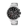 Festina Timeless Chronograph herr svart/stål, metallband - F20560/6