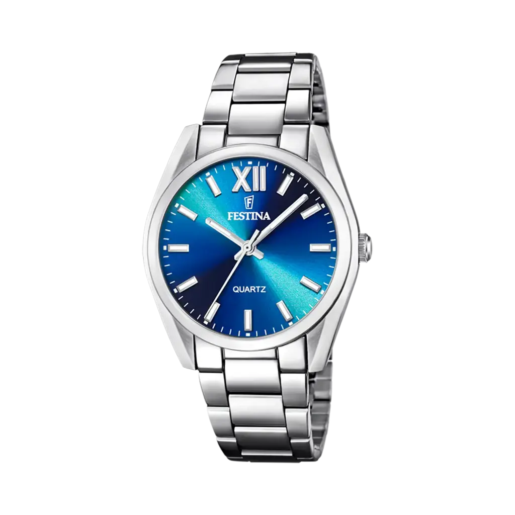 Festina Boyfriend damklocka blå/stål, metallband - F20622/I