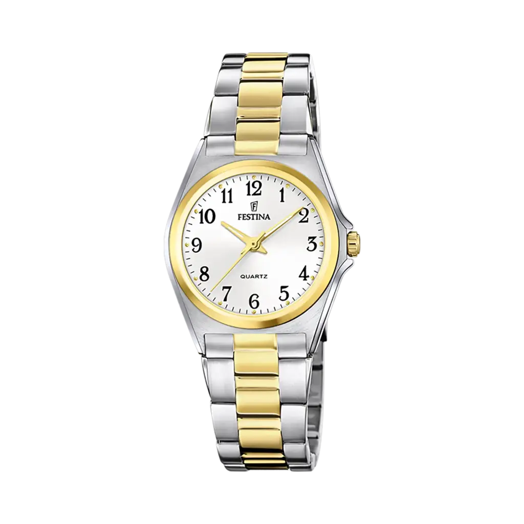 Festina Classic damklocka vit/bicolor, metallband - F20556/1