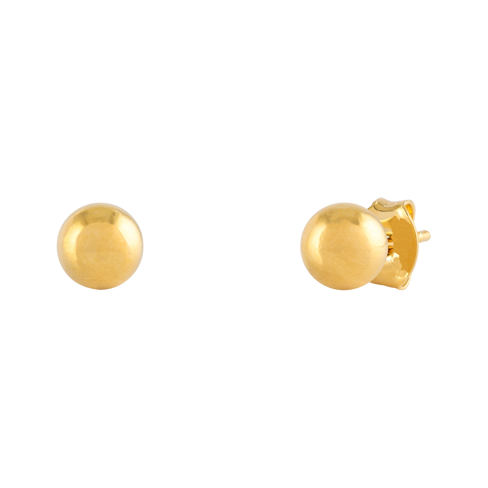 Guldpläterade örhängen - 4 mm