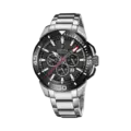 Festina Chrono Bike herrklocka svart/stål, metallband - F20641/4
