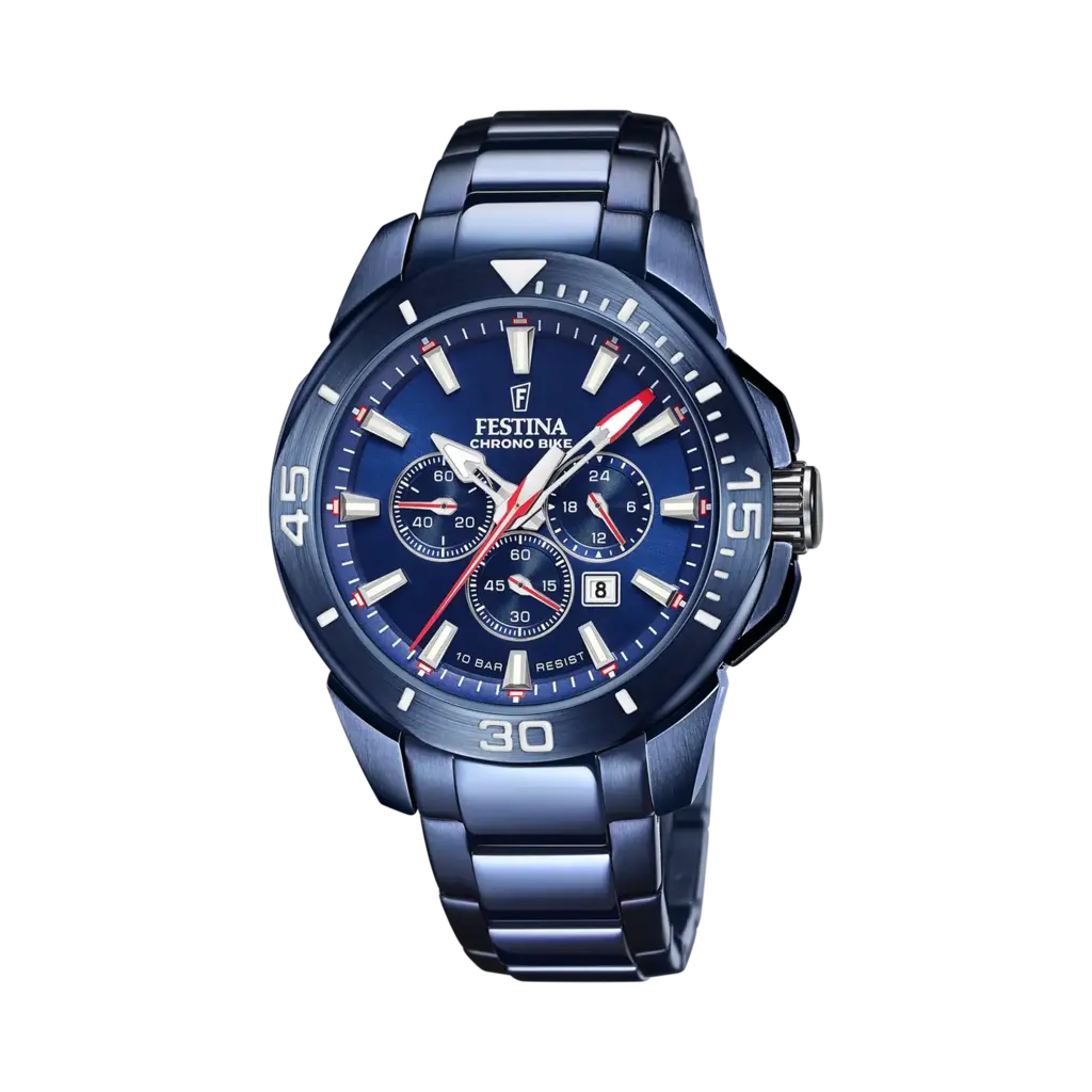 Festina Chrono Bike Special Edition herrklocka blå, metallband - F20643/1