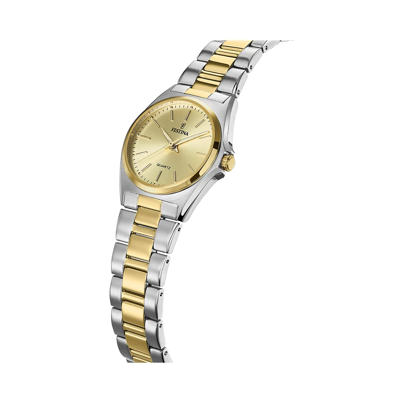 Festina Classic damklocka guld/bicolor, metallband - F20556/3
