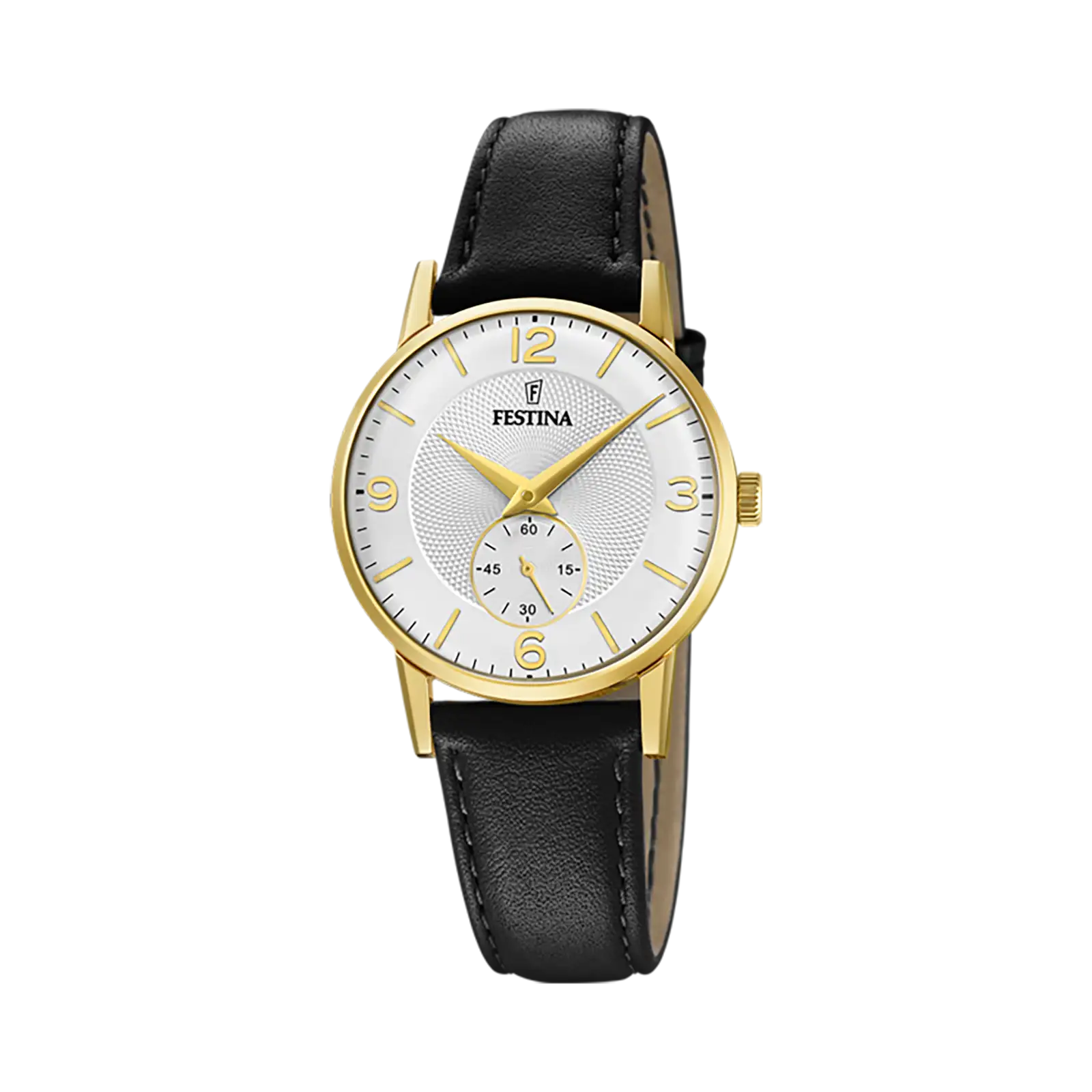 Festina Retro damklocka vit/stål, läderband - F20571/2