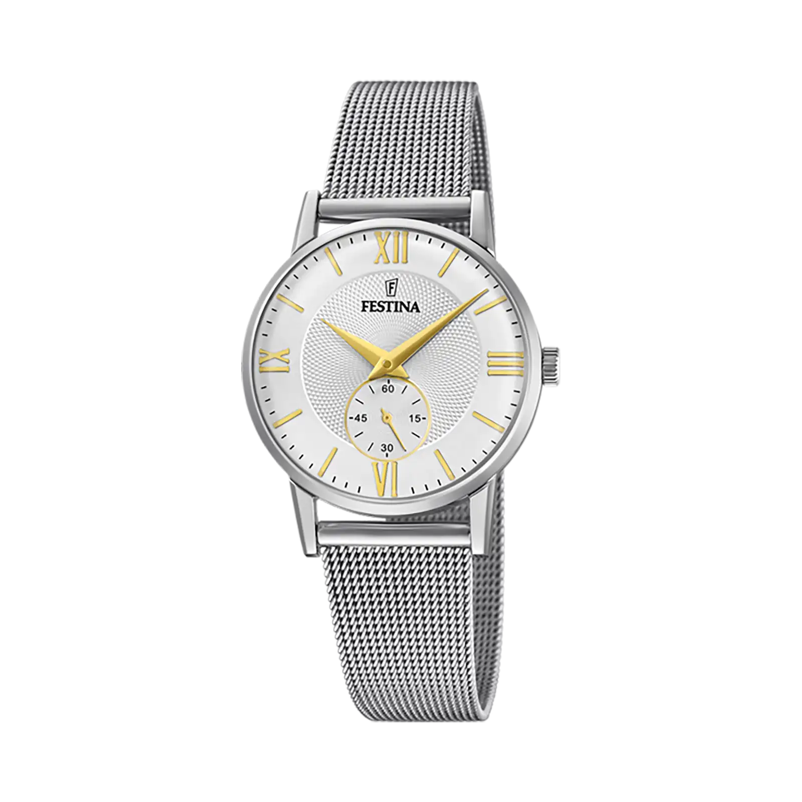 Festina Retro damklocka vit/stål, metallband - F20572/2