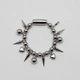 Armband stål, kularmband med kulor, hjärtan, spikes - 20,5 cm