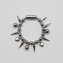 Armband stål, kularmband med kulor, hjärtan, spikes - 20,5 cm