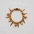 Armband guldpläterat stål, kulor, hjärtan, spikes - 18,5 cm