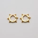 Guldpläterade örhängen stål: Ear cuff med nitar - one size
