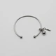 Armband i stål, bangle med boll - 2,5 x 66,5 mm