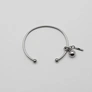 Armband i stål, bangle med boll - 2,5 x 66,5 mm