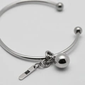 Armband i stål, bangle med boll - 2,5 x 66,5 mm