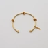 Armband i guldpläterat stål, bangle med knutar - 2,5x66,5 mm