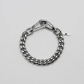 Armband i stål, pansarlänk med karbinhake - 10 mm x 20 cm