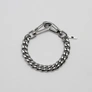 Armband i stål, pansarlänk med karbinhake - 10 mm x 20 cm