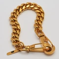 Armband i guldpläterat stål, pansarlänk med hake - 10 mm x 20 cm