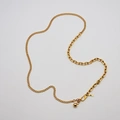 Halsband i guldpläterat stål, ankare/pansar - 82+4 cm