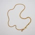 Halsband i guldpläterat stål, ankare/pansar - 82+4 cm