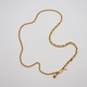 Halsband i guldpläterat stål, ankare/pansar - 82+4 cm
