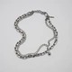 Halsband i guldpläterat stål, ankare/pansar - 82+4 cm