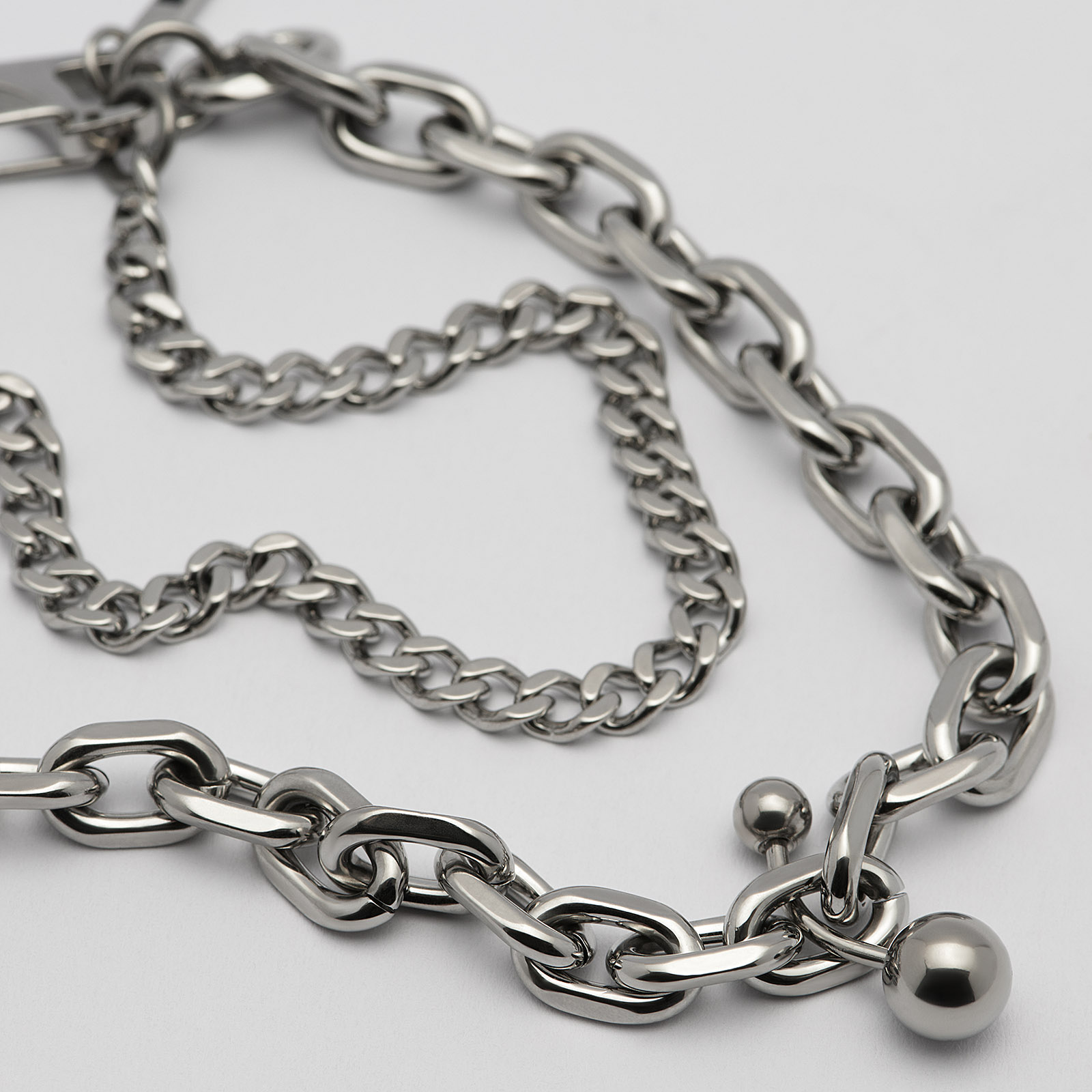 Halsband i guldpläterat stål, ankare/pansar - 82+4 cm